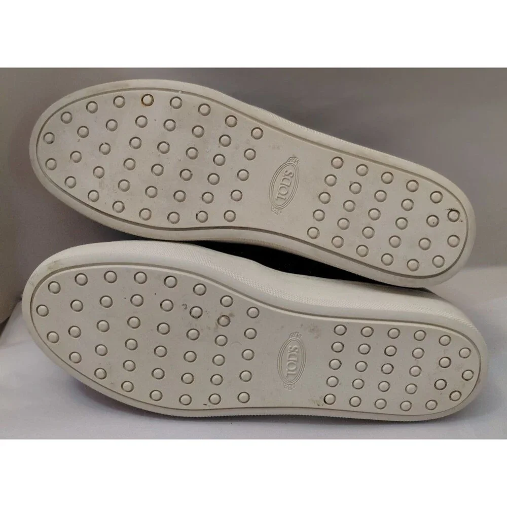 Tods Women's Slip On Black Glitter Loafer Shoes Size EU38/US 8